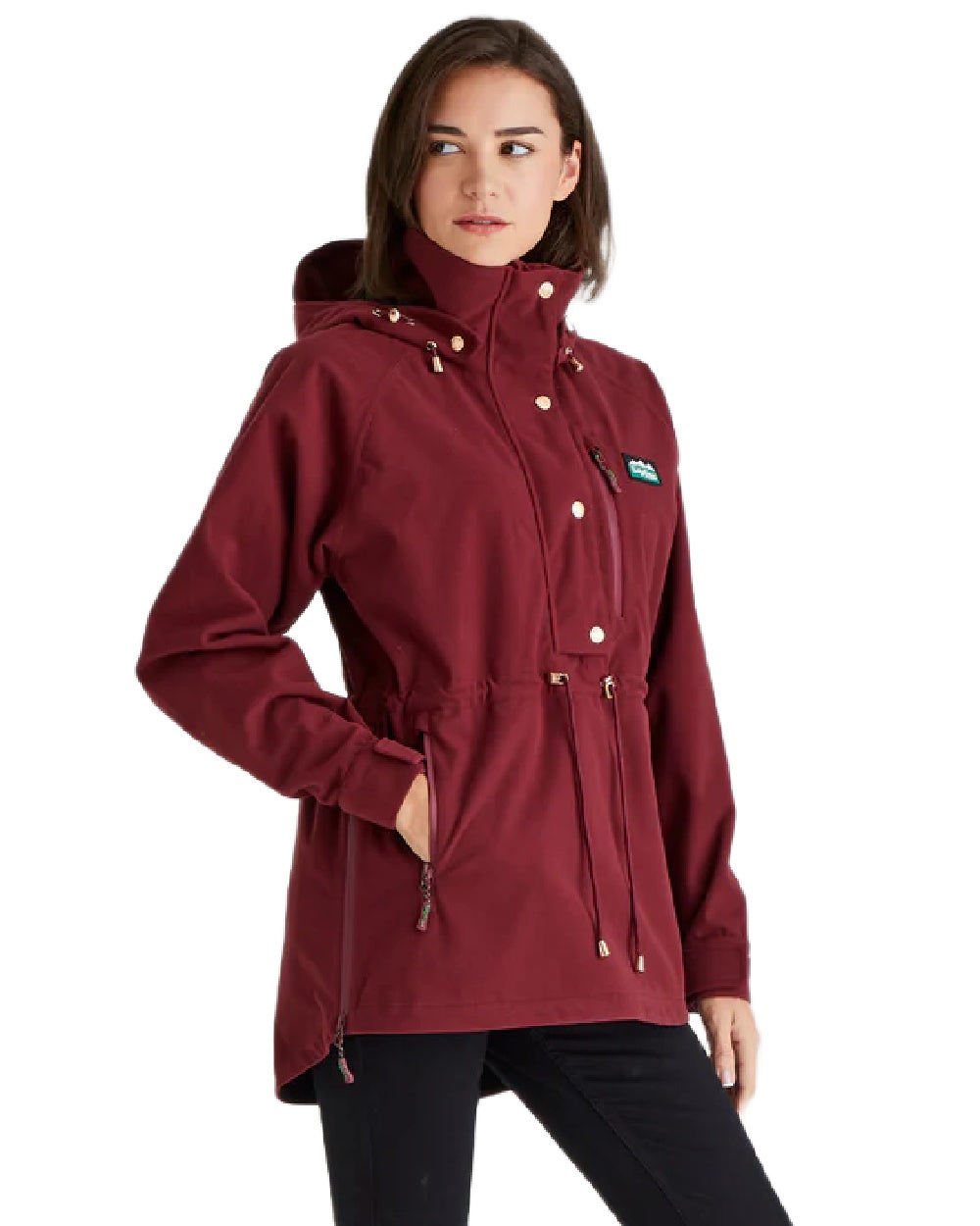 Winter Berry Coloured Ridgeline Ladies Monsoon Nordic Smock on white background #colour_winter-berry