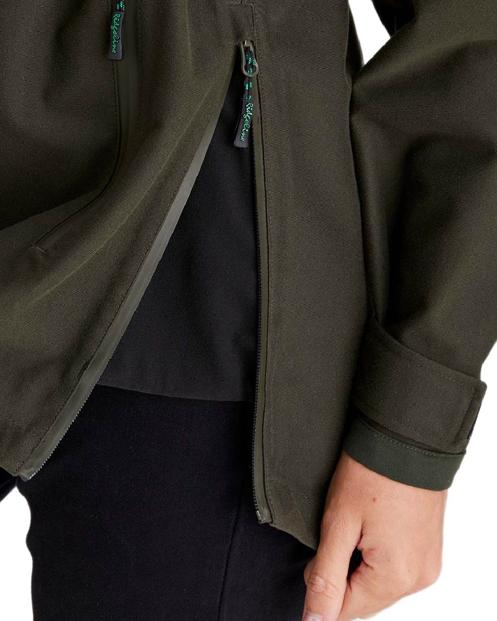 Deep Forest Coloured Ridgeline Ladies Monsoon Waterproof Smock on white background #colour_deep-forest