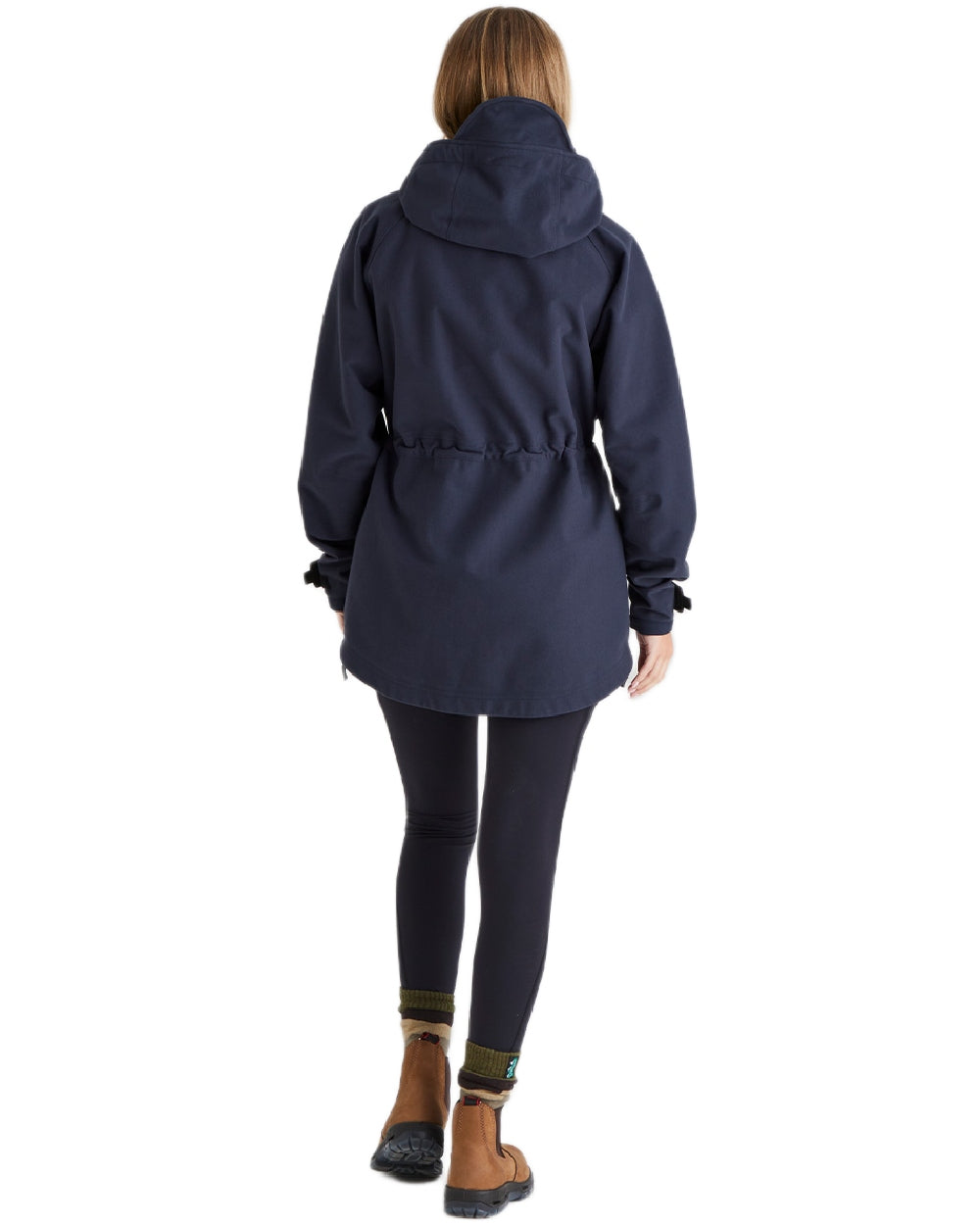 Navy Coloured Ridgeline Ladies Monsoon Waterproof Smock on white background #colour_navy