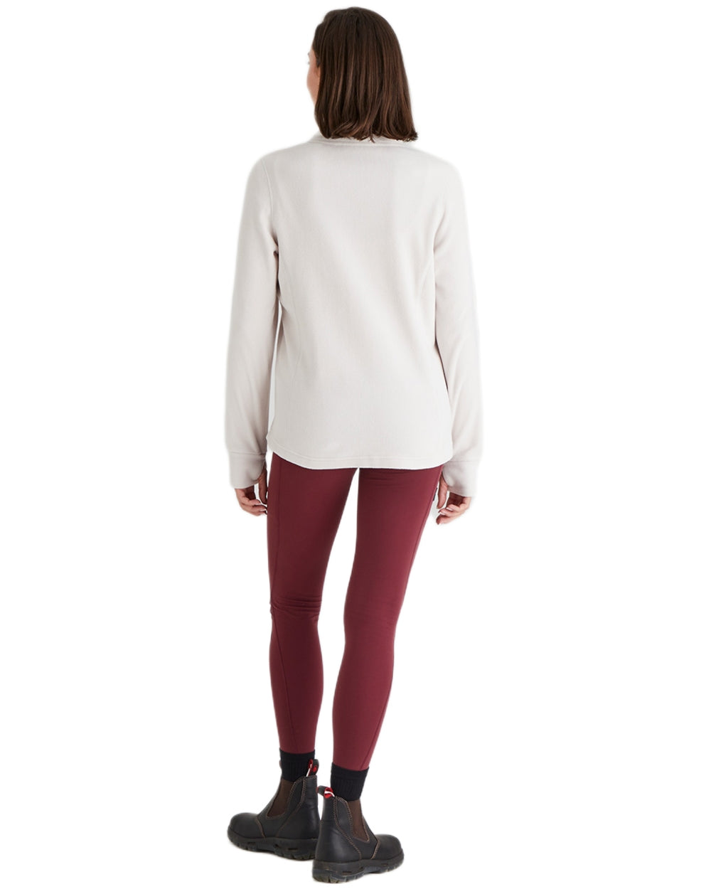 Stone coloured Ridgeline Ladies Narvik Fleece on white background #colour_stone