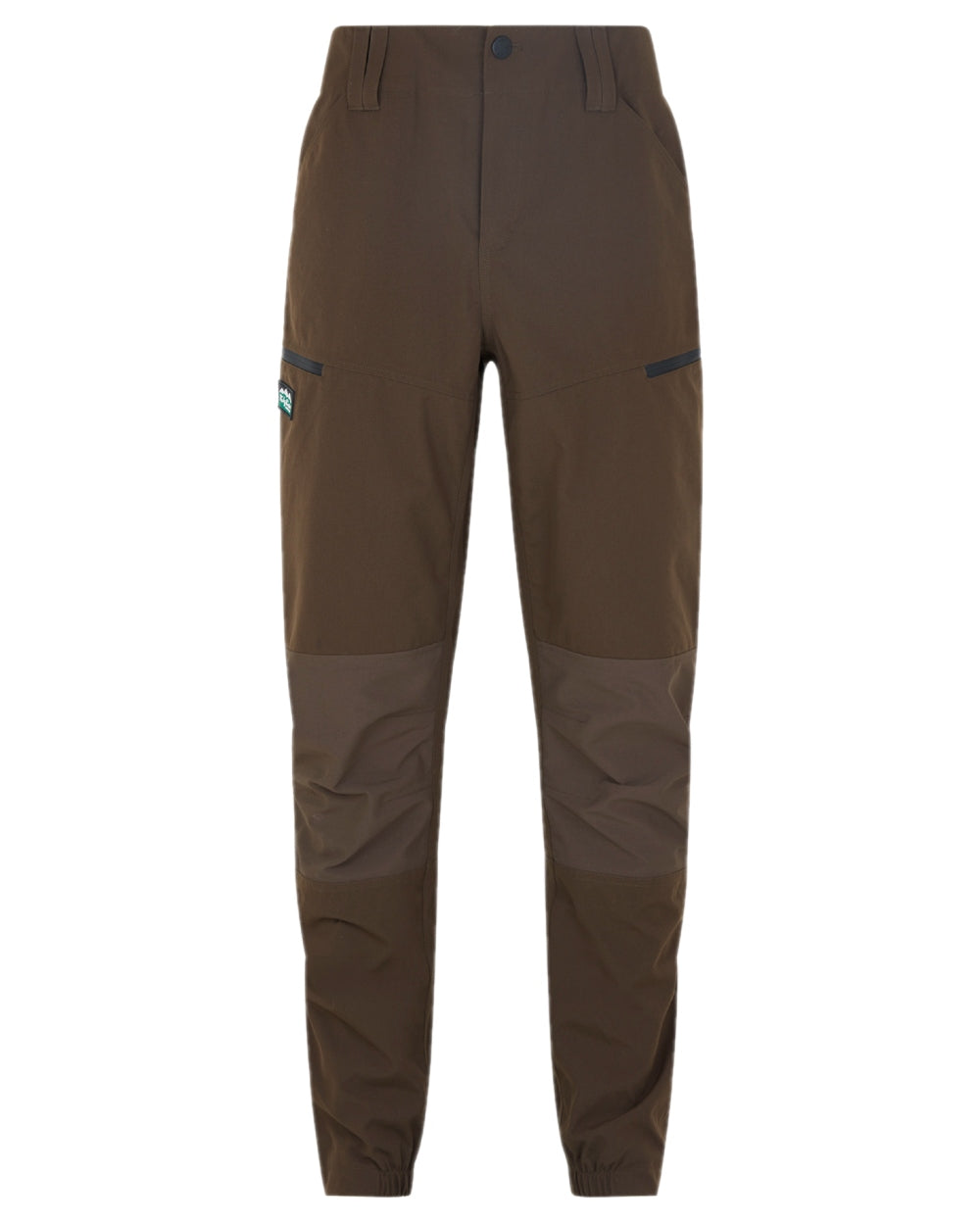 Bark coloured Ridgeline Mens Cambrian Trousers on white background #colour_bark