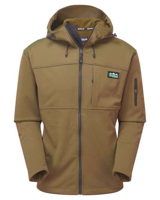 Faded Teak coloured Ridgeline Mens Gradient Jacket on white background #colour_faded-teak