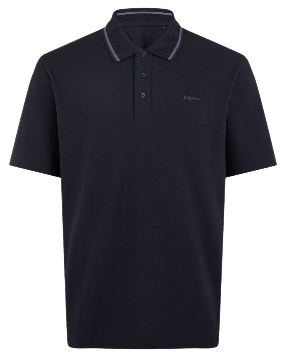 Navy coloured Ridgeline Mens Kilworth Polo Shirt on white background #colour_navy