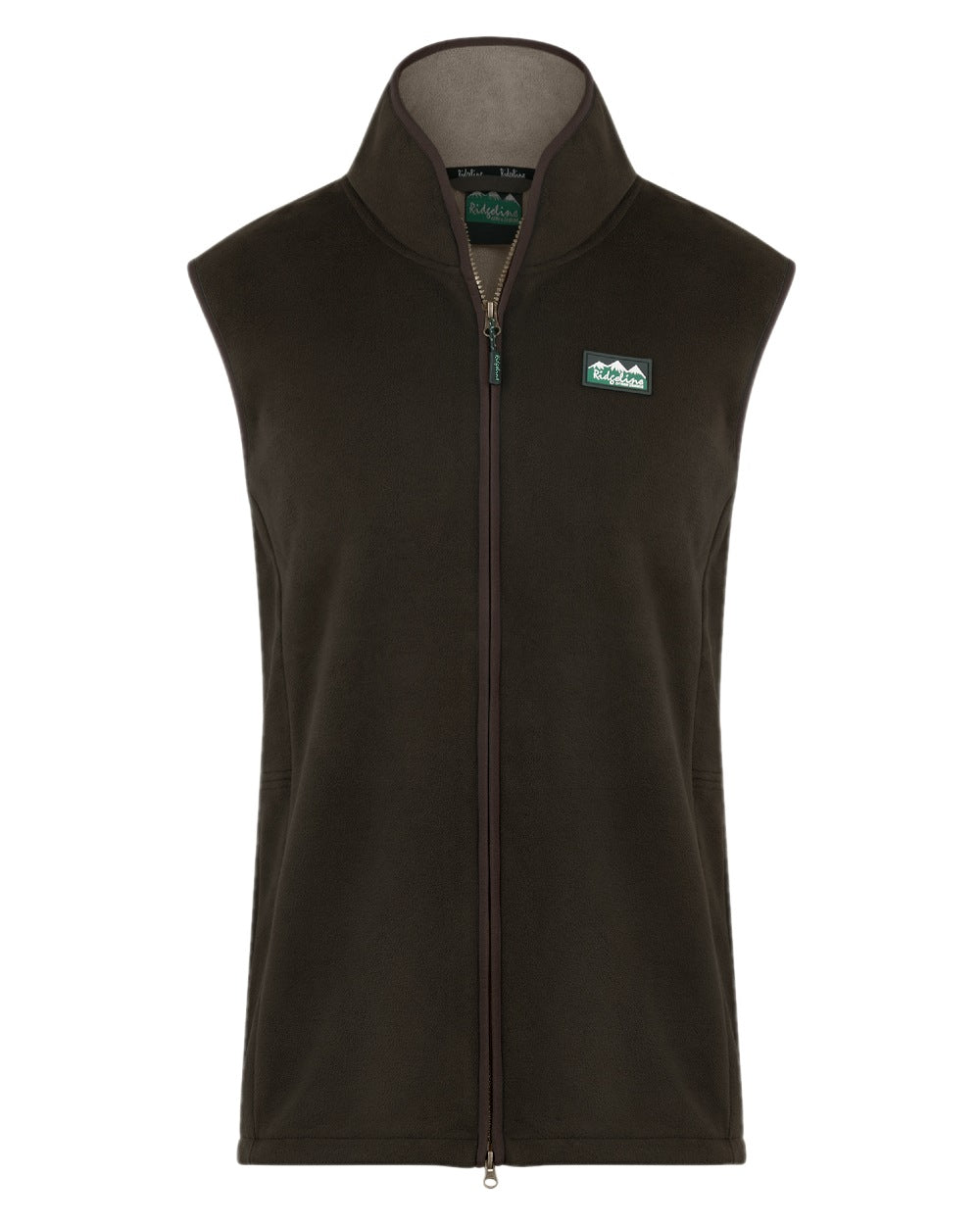 Deep Forest coloured Ridgeline Mens Kodiak Gilet on white background #colour_deep-forest