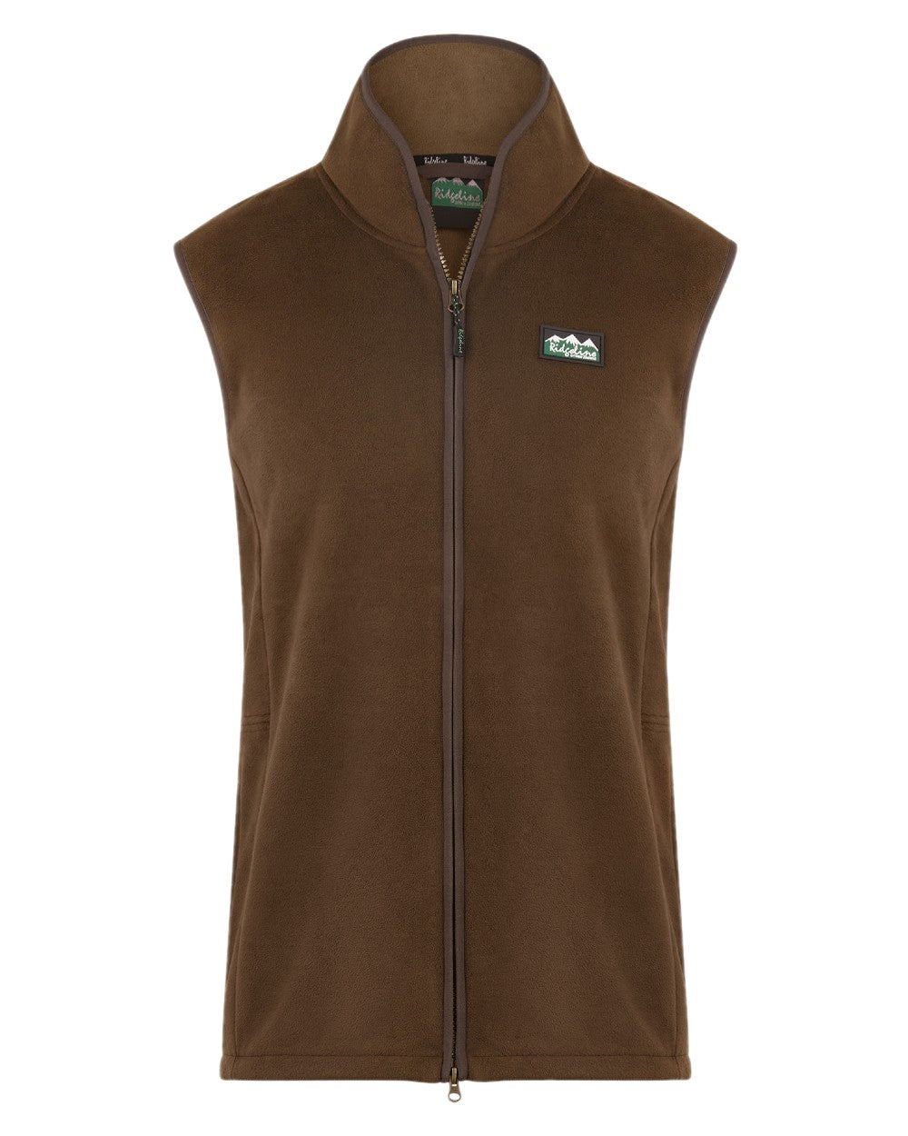 Moody Teak coloured Ridgeline Mens Kodiak Gilet on white background #colour_moody-teak