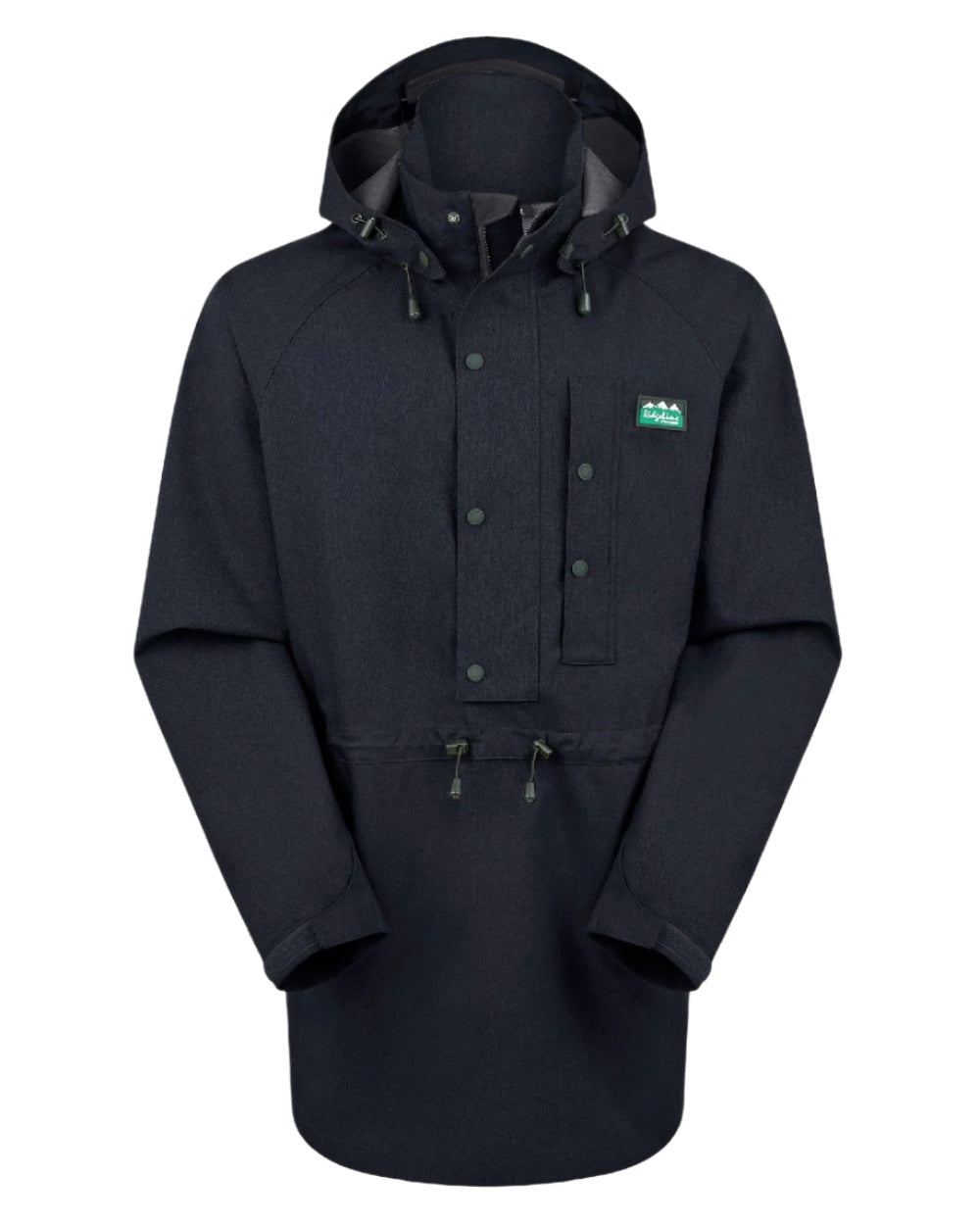 Navy Marl coloured Ridgeline Mens Monsoon Light Smock on white background #colour_navy-marl