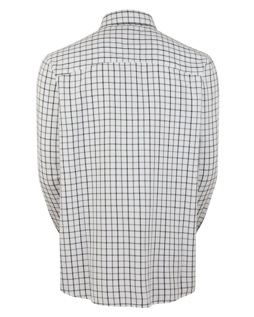 Deep Forest Smokey Olive coloured Ridgeline Mens Sedgebrook Shirt on white background #colour_deep-forest-smokey-olive