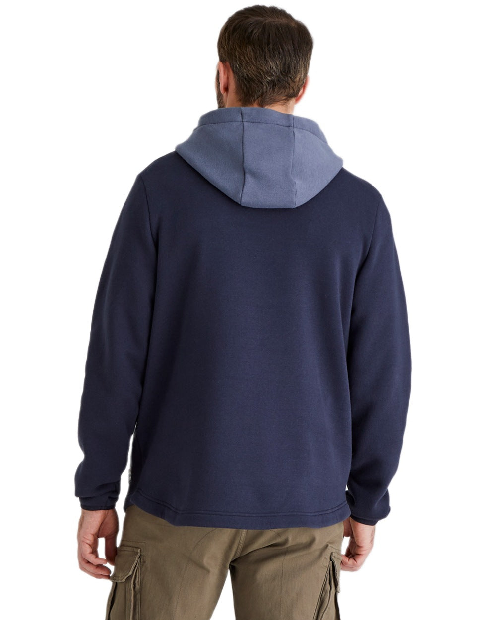 Navy coloured Ridgeline Mens South Island Hoodie on white background #colour_navy