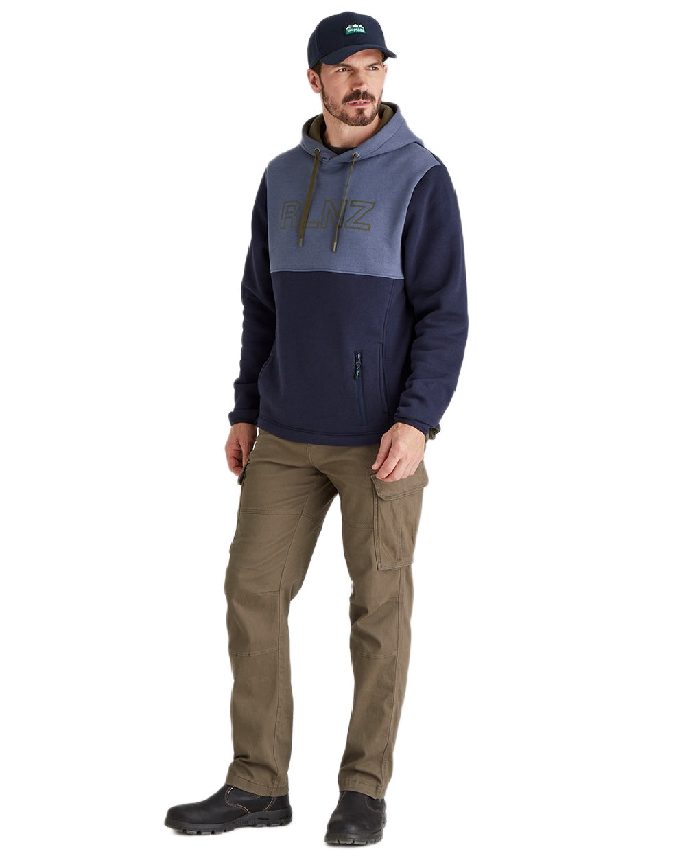 Navy Coloured Ridgeline Monsoon Classic Cap on white background #colour_navy