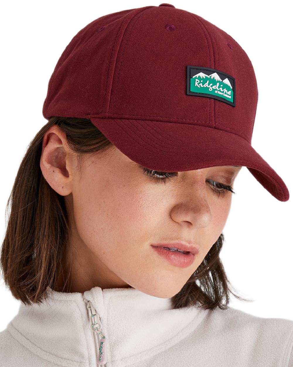 Winter Berry Coloured Ridgeline Monsoon Classic Cap on white background #colour_winter-berry