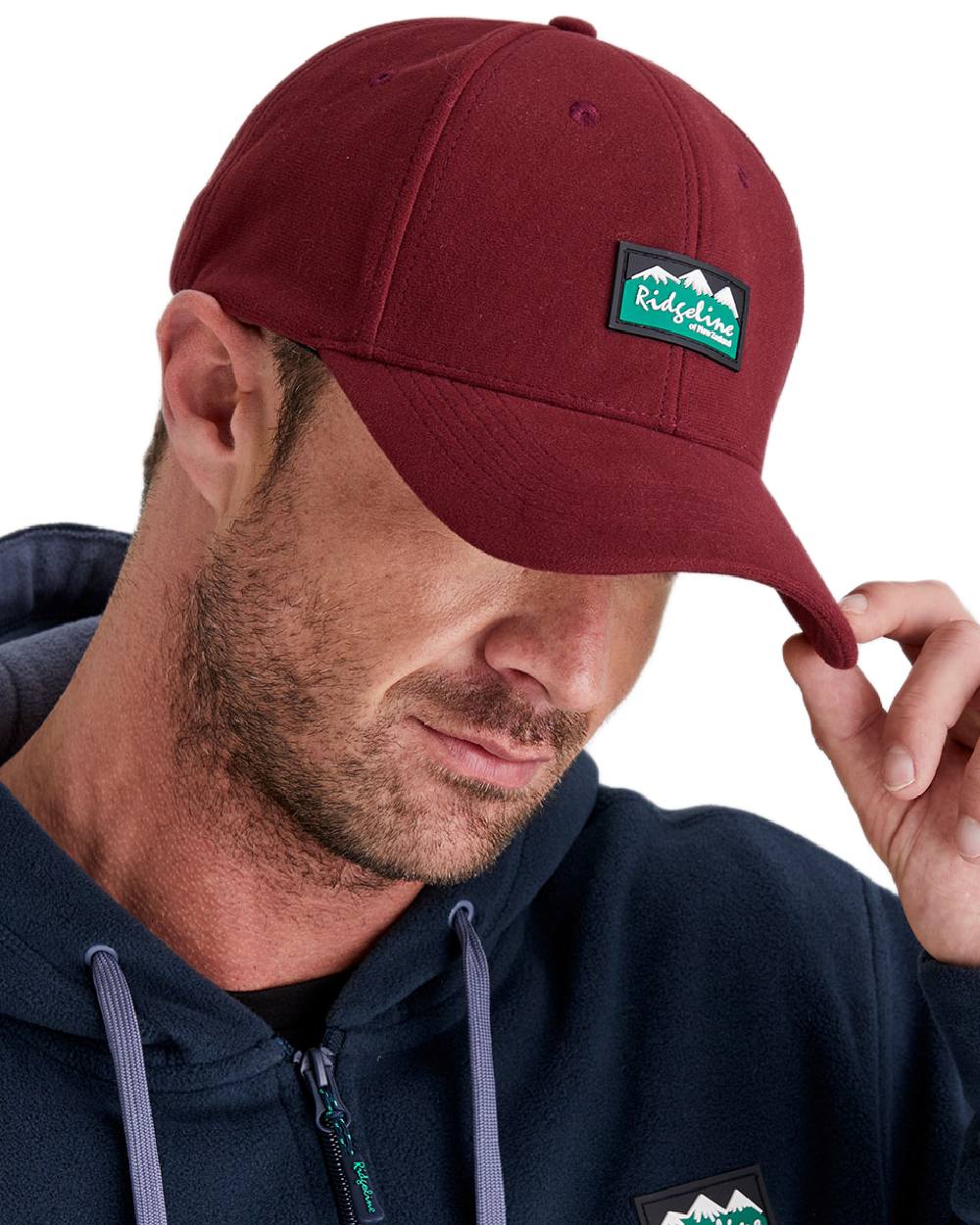 Winter Berry Coloured Ridgeline Monsoon Classic Cap on white background #colour_winter-berry