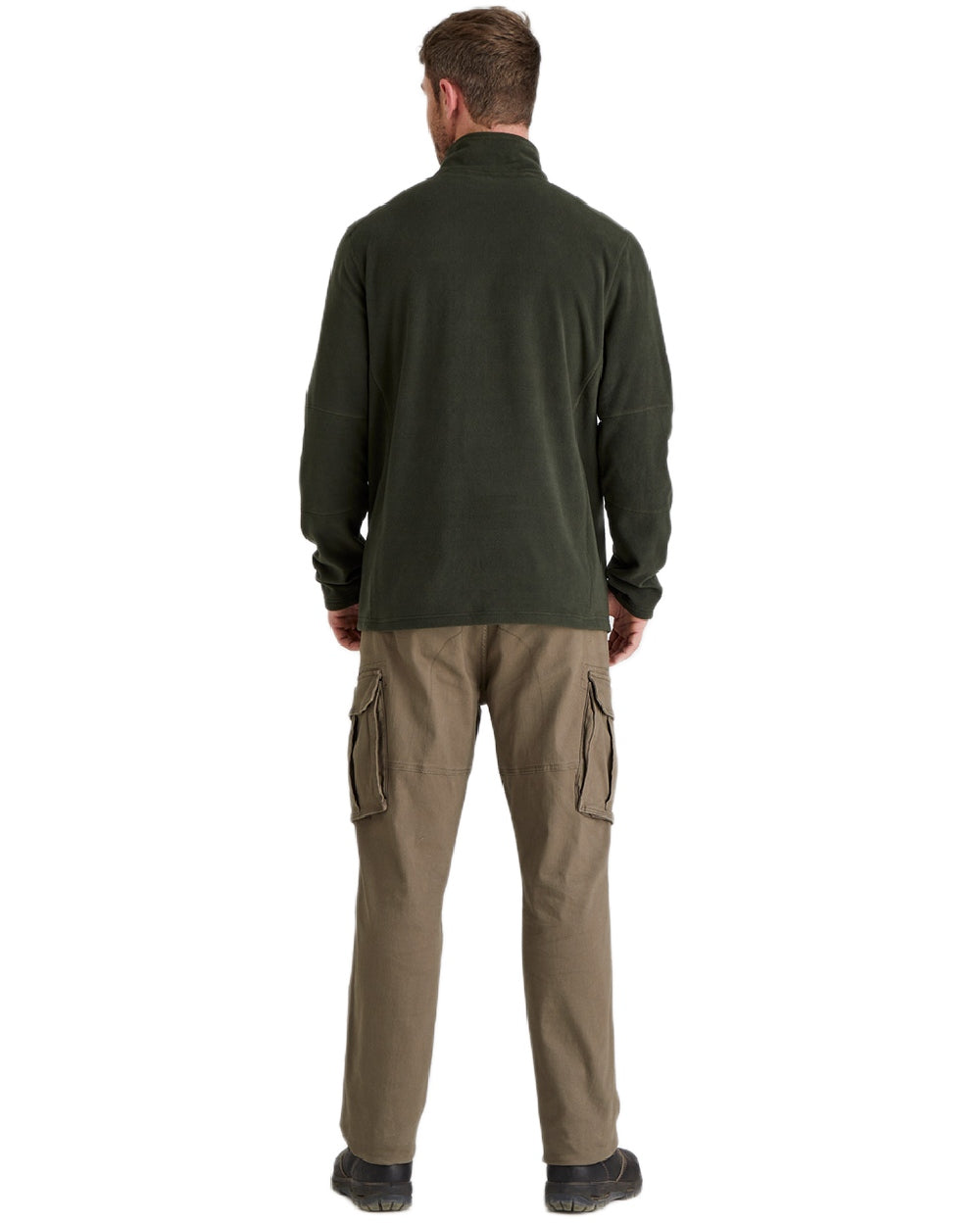Deep Forest Coloured Ridgeline Narvik Fleece on white background #colour_deep-forest