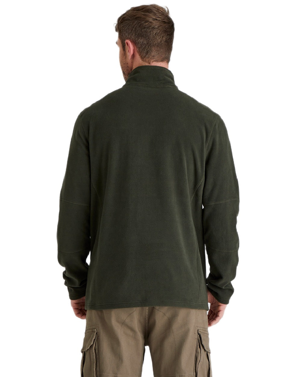 Deep Forest Coloured Ridgeline Narvik Fleece on white background #colour_deep-forest