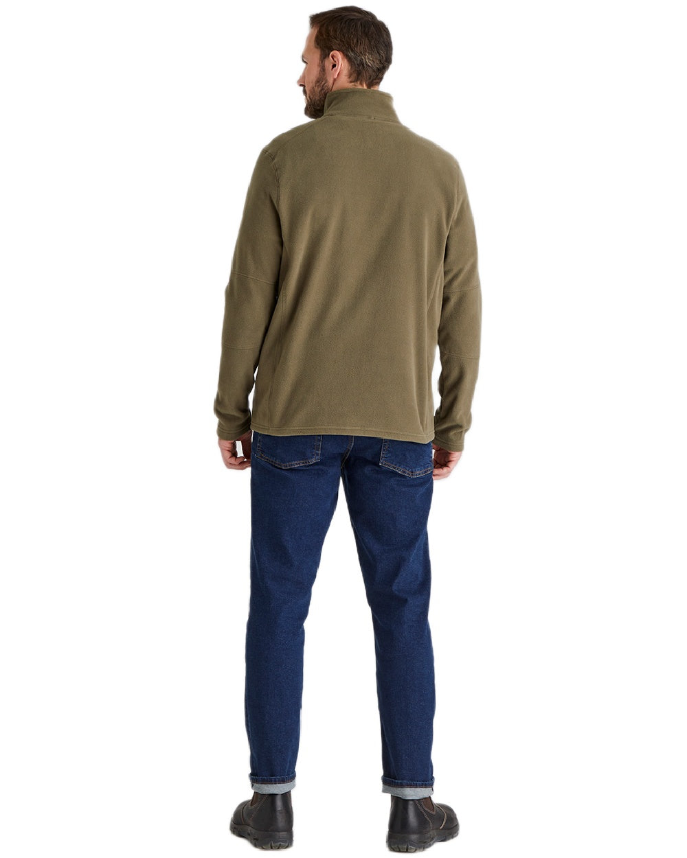 Ivy Green Coloured Ridgeline Narvik Fleece on white background #colour_ivy-green