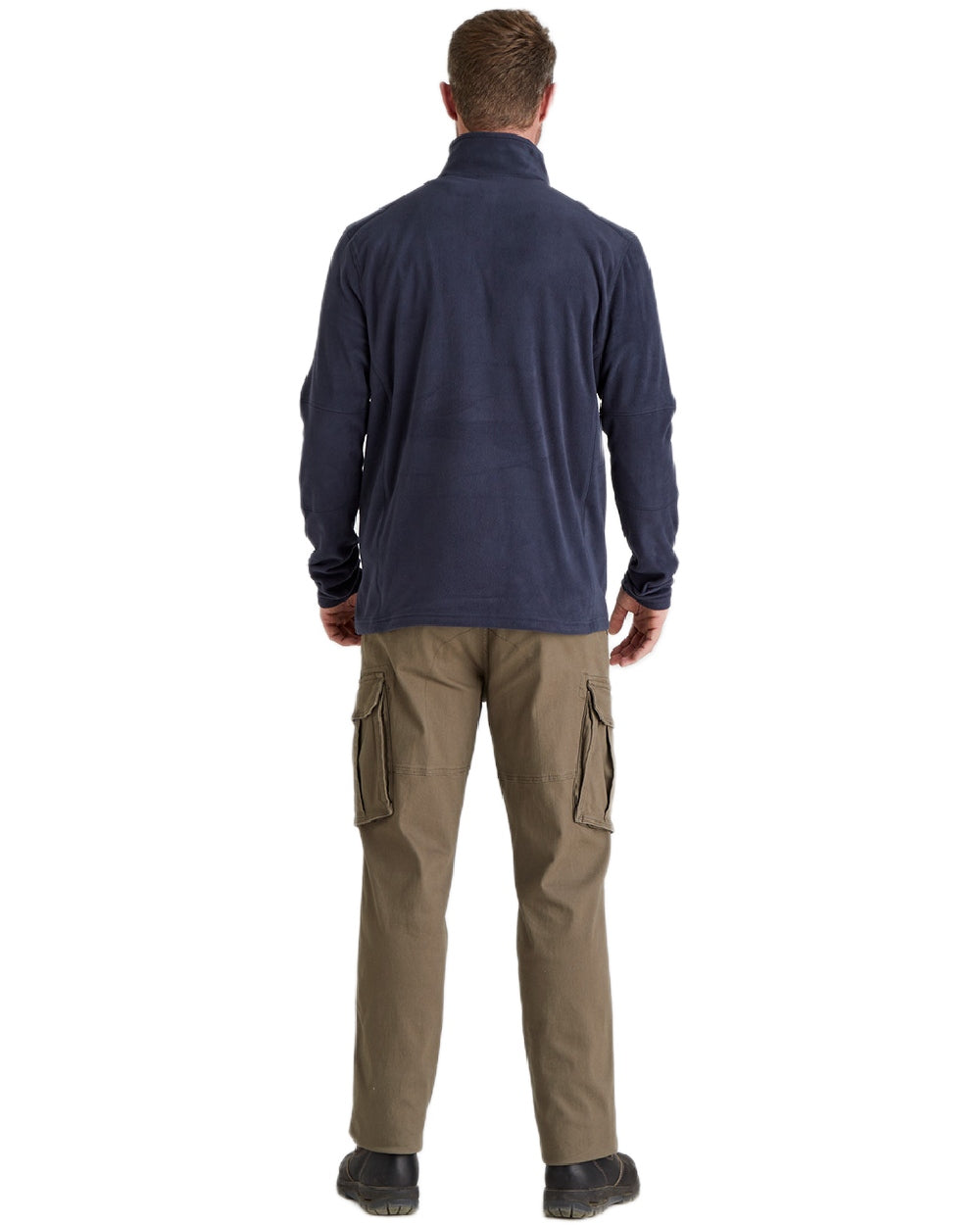 Navy Coloured Ridgeline Narvik Fleece on white background #colour_navy
