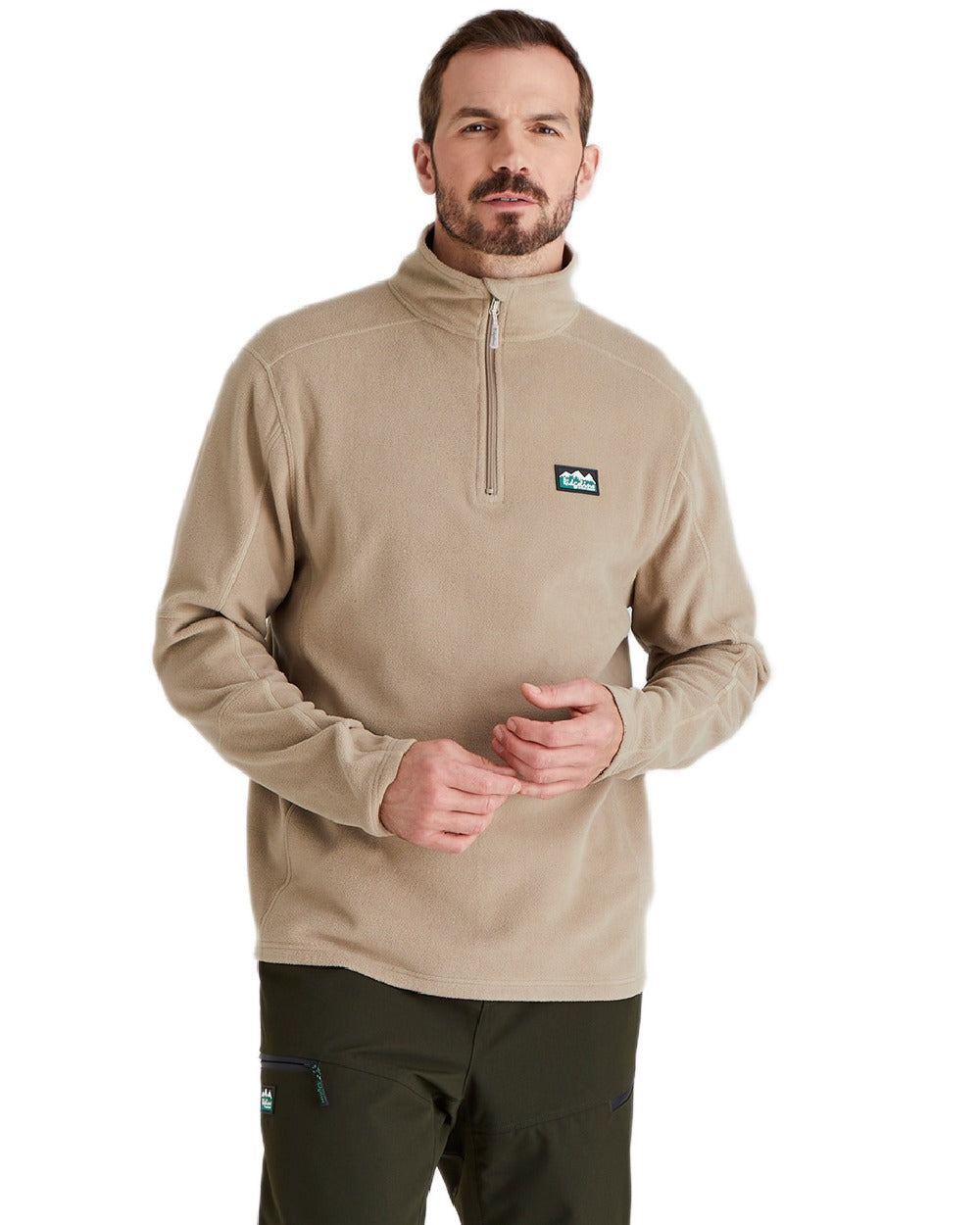 Roasted Cashew Coloured Ridgeline Narvik Fleece on white background #colour_roasted-cashew