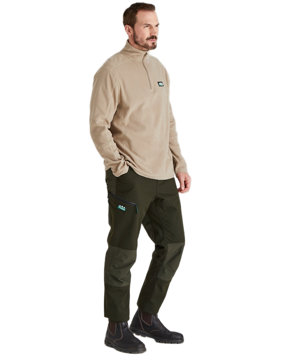 Roasted Cashew Coloured Ridgeline Narvik Fleece on white background #colour_roasted-cashew