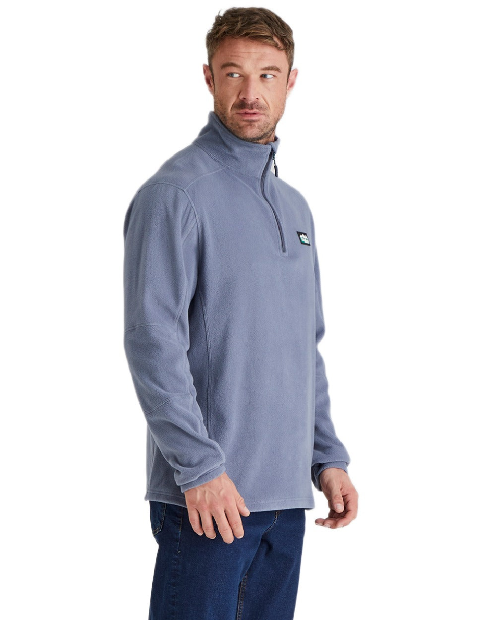 Storm Coloured Ridgeline Narvik Fleece on white background #colour_storm