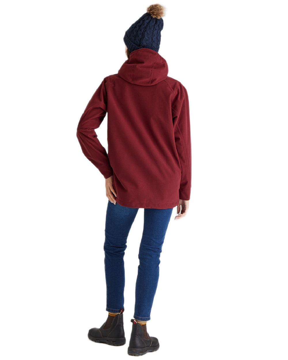 Navy Coloured Ridgeline Nordic Fleck Bobble Hat on white background #colour_navy
