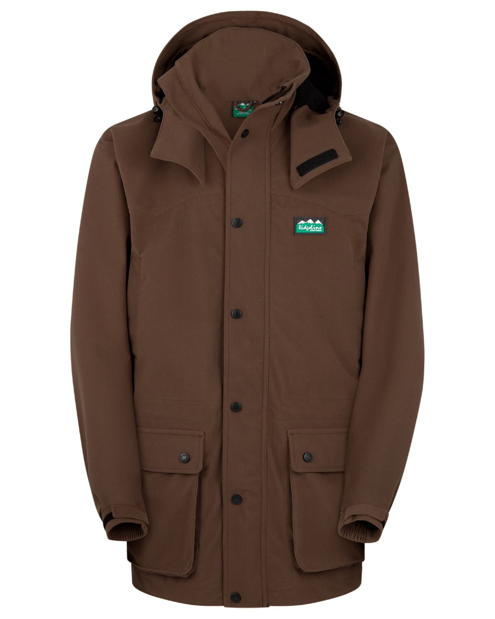 Bark coloured Ridgeline Torrent III Waterproof Jacket on white background #colour_bark
