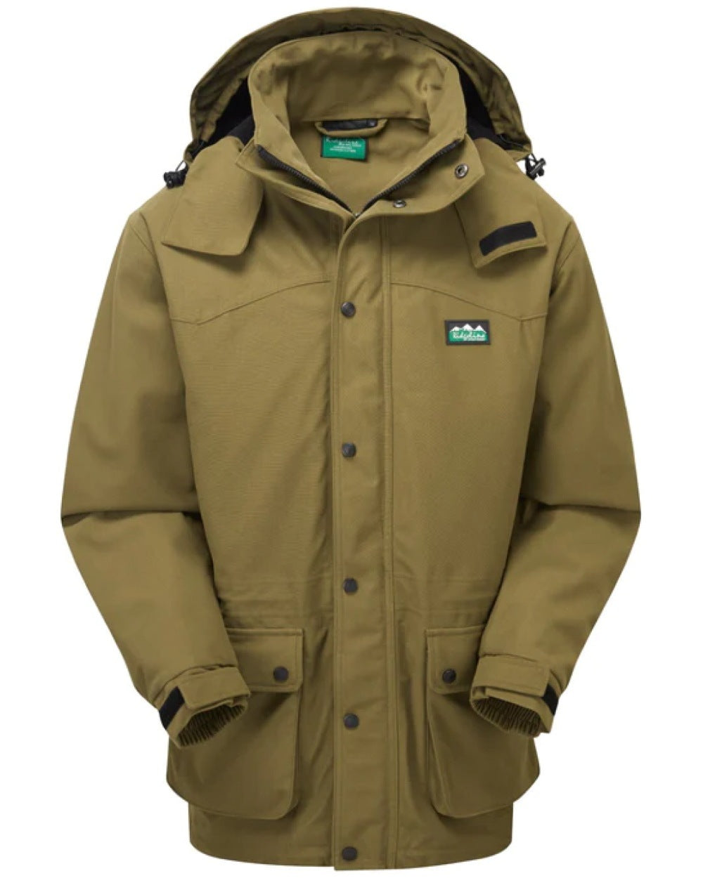Teak coloured Ridgeline Torrent III Waterproof Jacket on white background #colour_teak