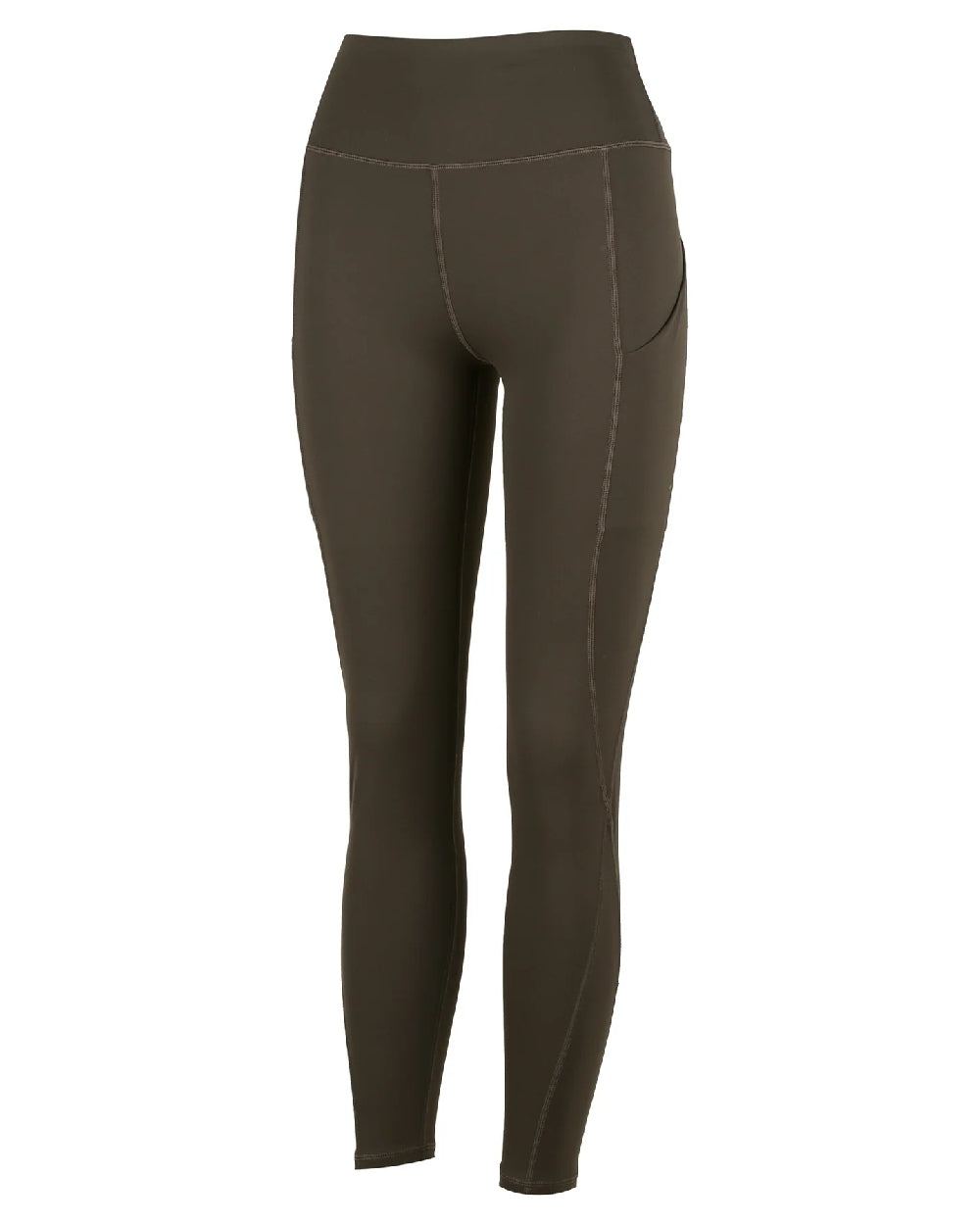 Deep Forest coloured Ridgeline Womens Infinity Leggings on white background #colour_deep-forest