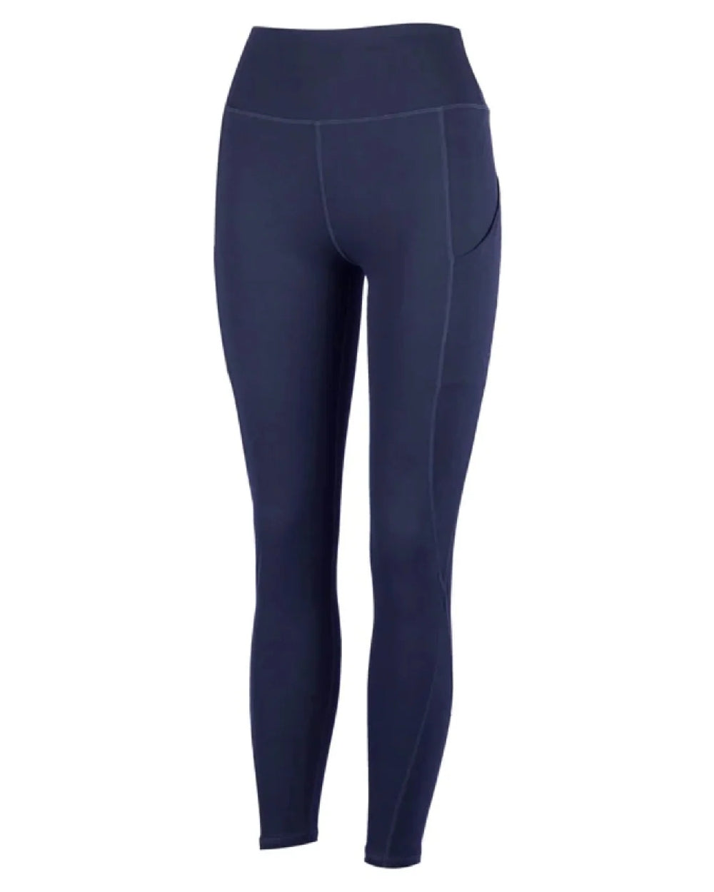 Navy coloured Ridgeline Womens Infinity Leggings on white background #colour_navy