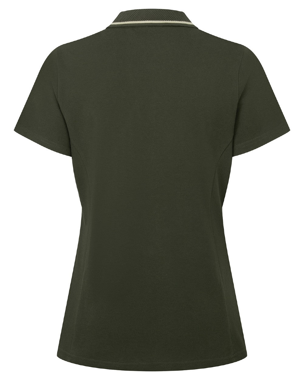 Deep Forest coloured Ridgeline Womens Kilworth Polo Shirt on white background #colour_deep-forest