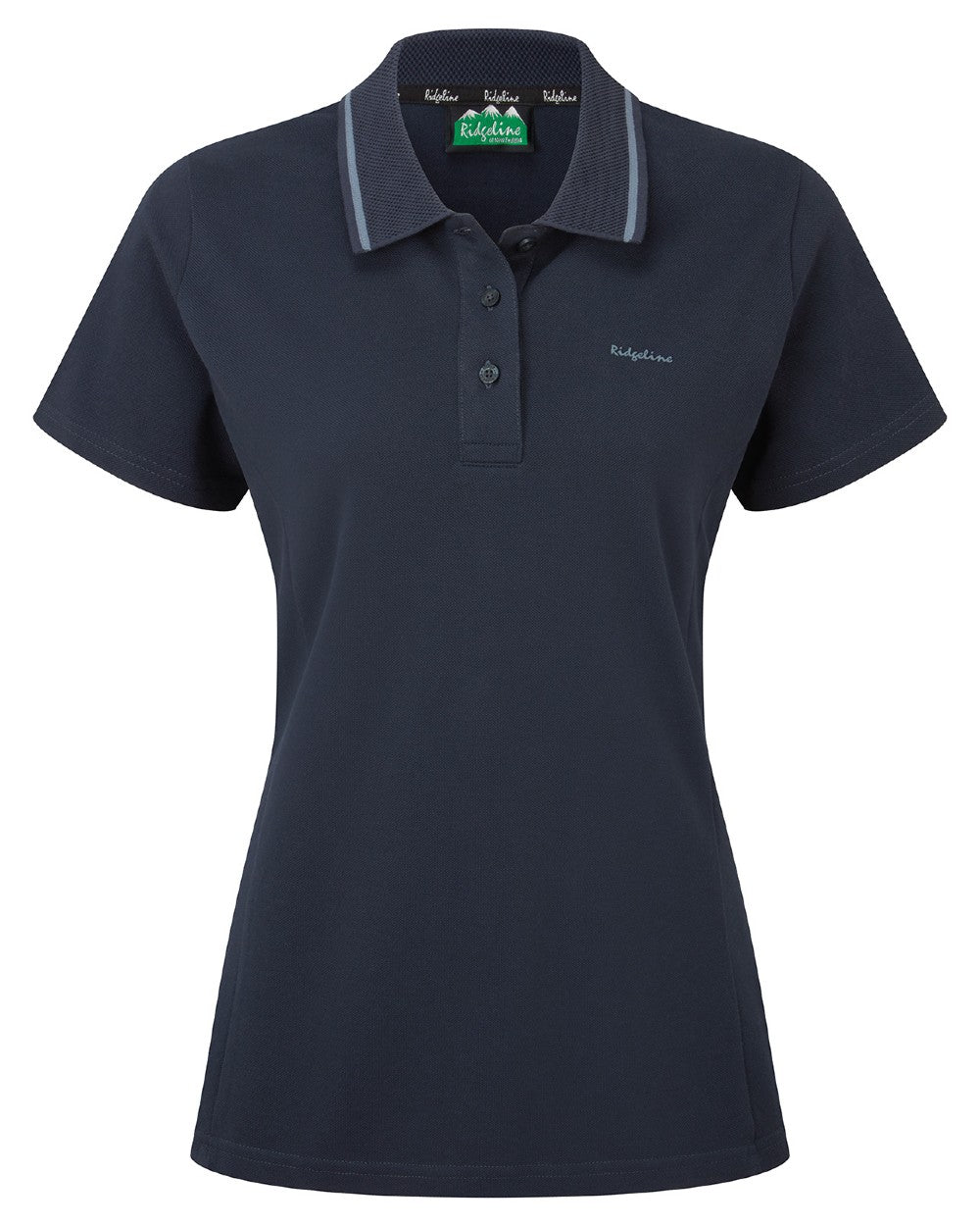 Navy coloured Ridgeline Womens Kilworth Polo Shirt on white background #colour_navy