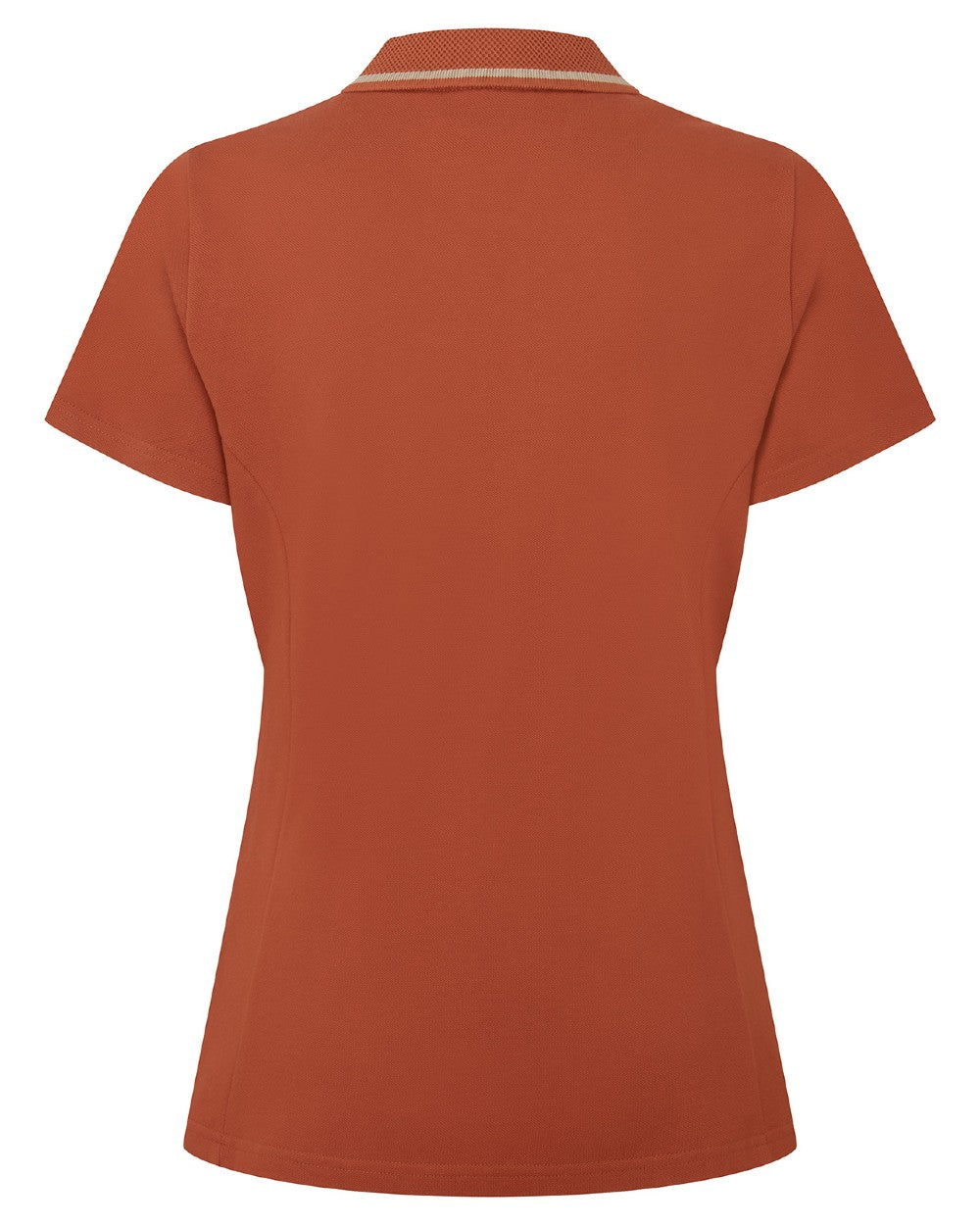 Russet coloured Ridgeline Womens Kilworth Polo Shirt on white background #colour_russet