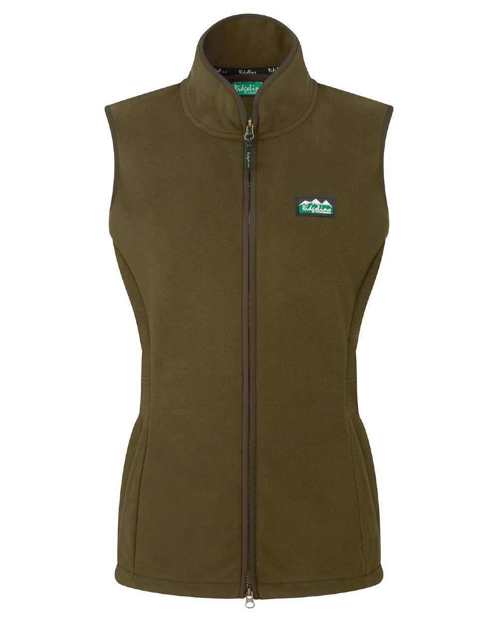 Moody Teak coloured Ridgeline Womens Kodiak Gilet on white background #colour_moody-teak