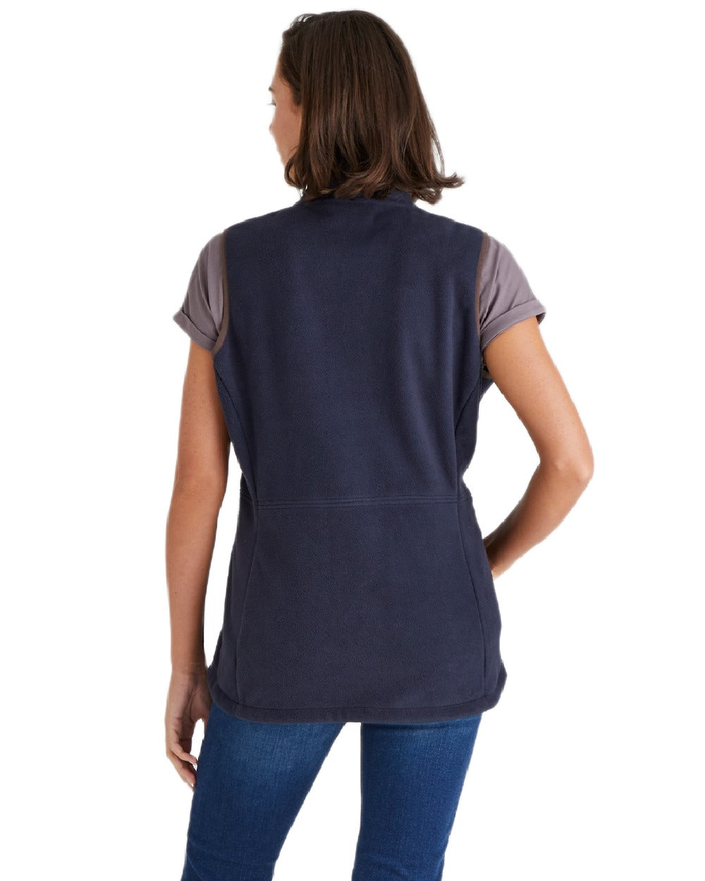 Navy coloured Ridgeline Womens Kodiak Gilet on white background #colour_navy