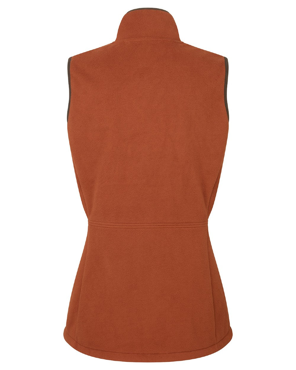 Russet coloured Ridgeline Womens Kodiak Gilet on white background #colour_russet