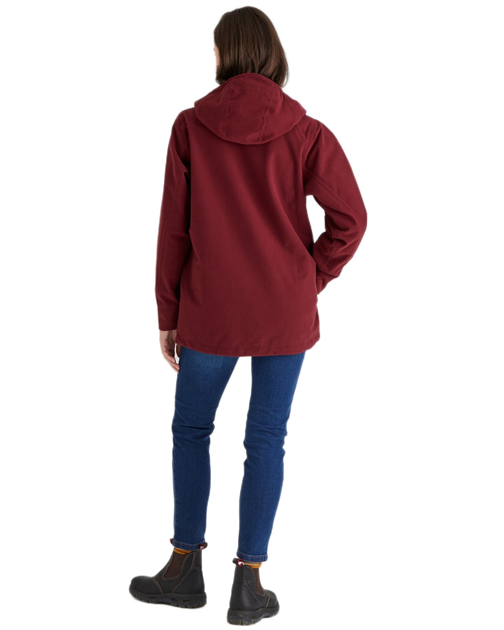 Winter Berry coloured Ridgeline Womens Rhea Jacket on white background #colour_winter-berry