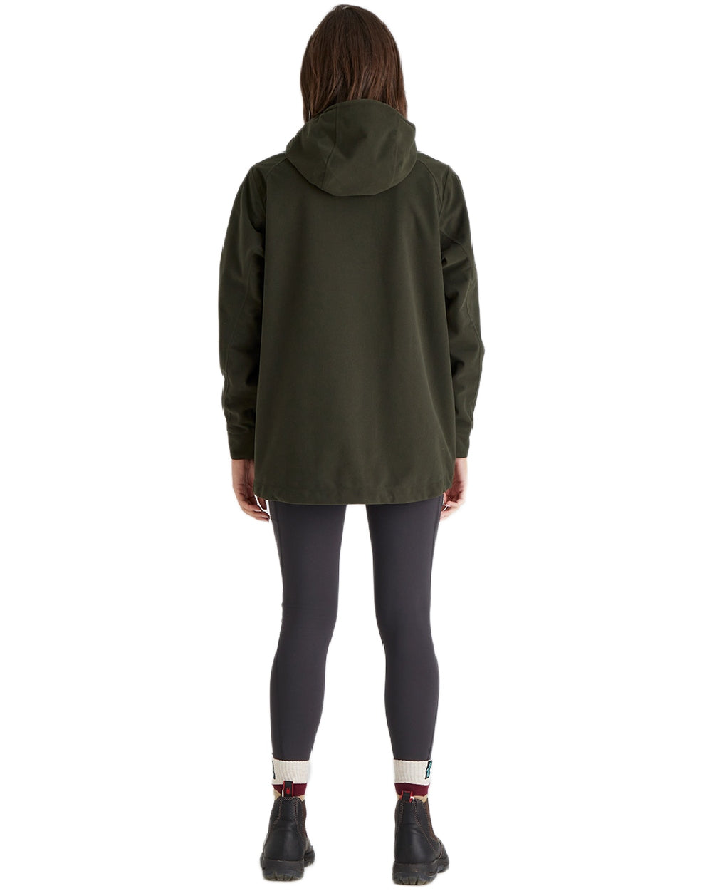 Deep Forest coloured Ridgeline Womens Rhea Jacket on white background #colour_deep-forest