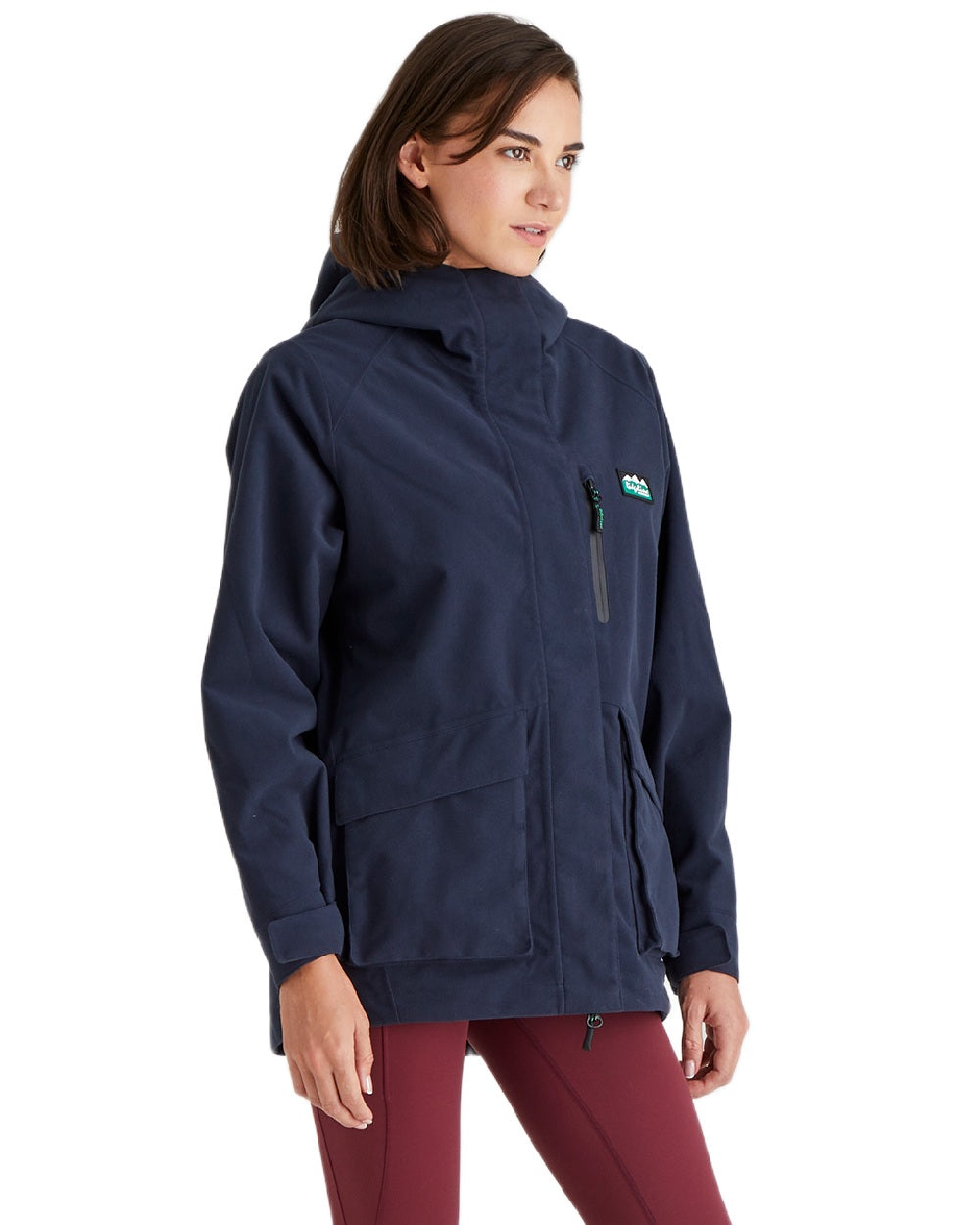 Navy coloured Ridgeline Womens Rhea Jacket on white background #colour_navy