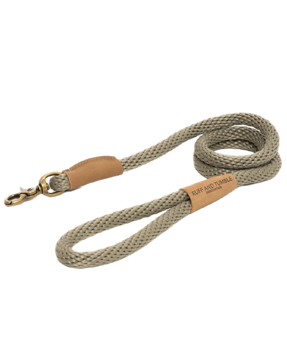 Moss Coloured Ruff & Tumble Dog Clip Leads on white background #colour_moss