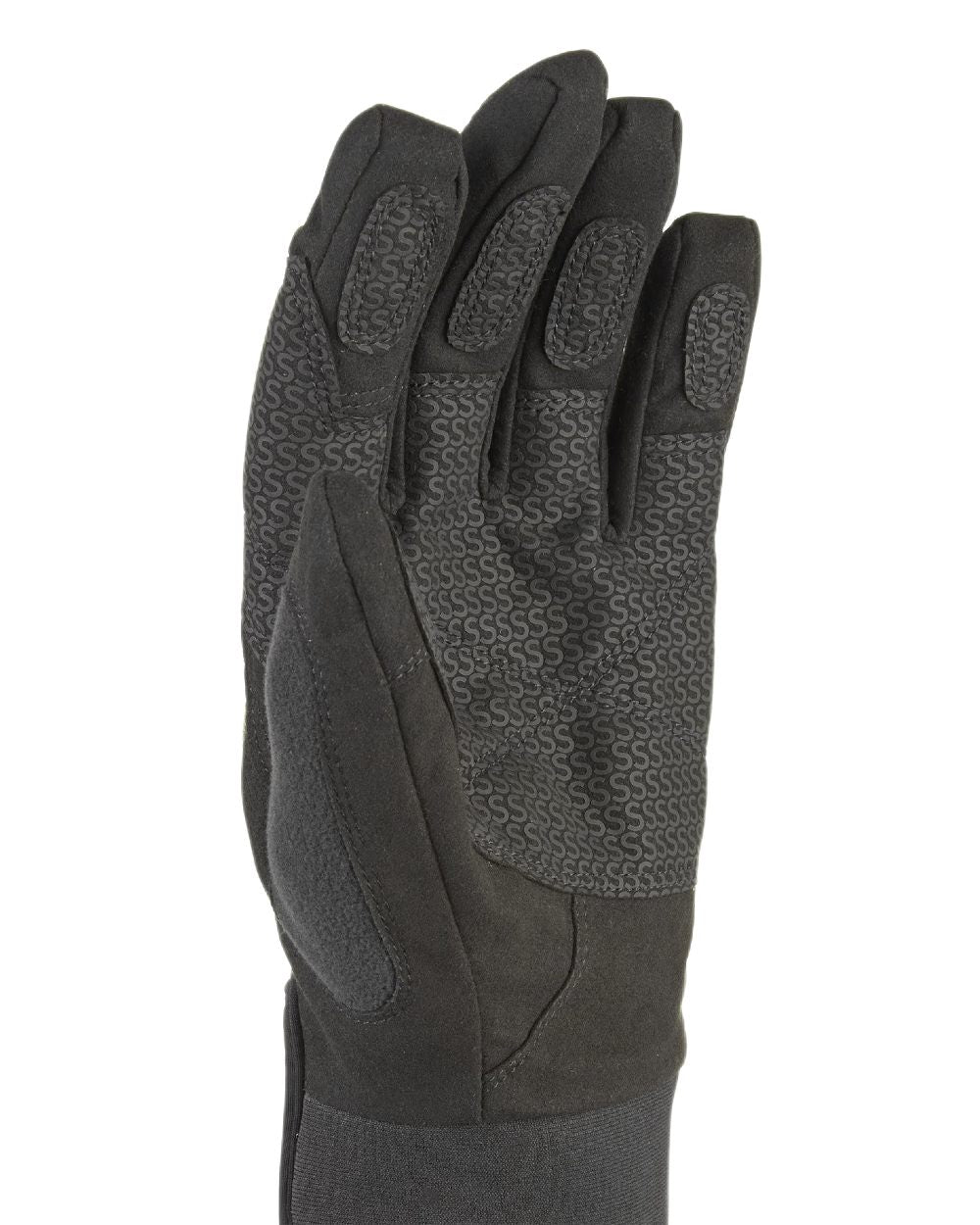 Olive Coloured Sealskinz Harling Waterproof All Weather Glove on white background #colour_olive