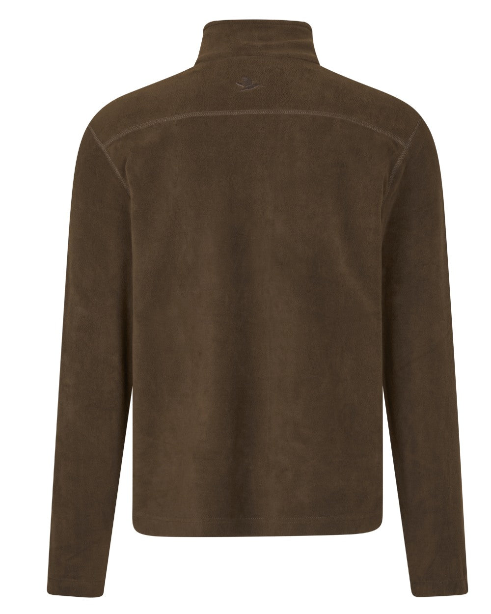 Dark Brown Coloured Seeland Benjamin Half Zip Fleece on white background #colour_dark-brown