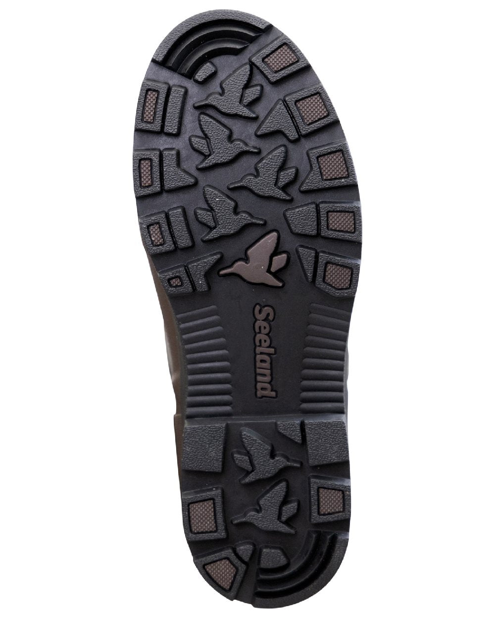 Dark Brown Coloured Seeland Hillside Flex Wellingtons on white background #colour_dark-brown