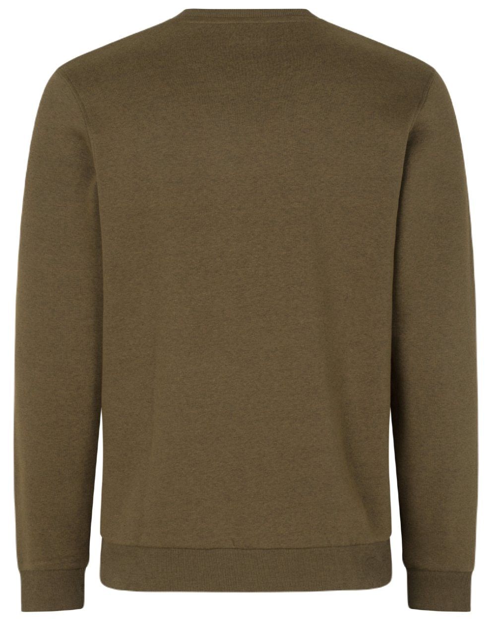 Dark Olive Melange Coloured Seeland Pulse Sweatshirt on white background #colour_dark-olive-melange