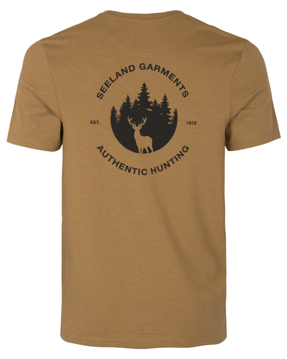 Antique Bronze Melange Coloured Seeland Saker T-Shirt on white background #colour_antique-bronze-melange