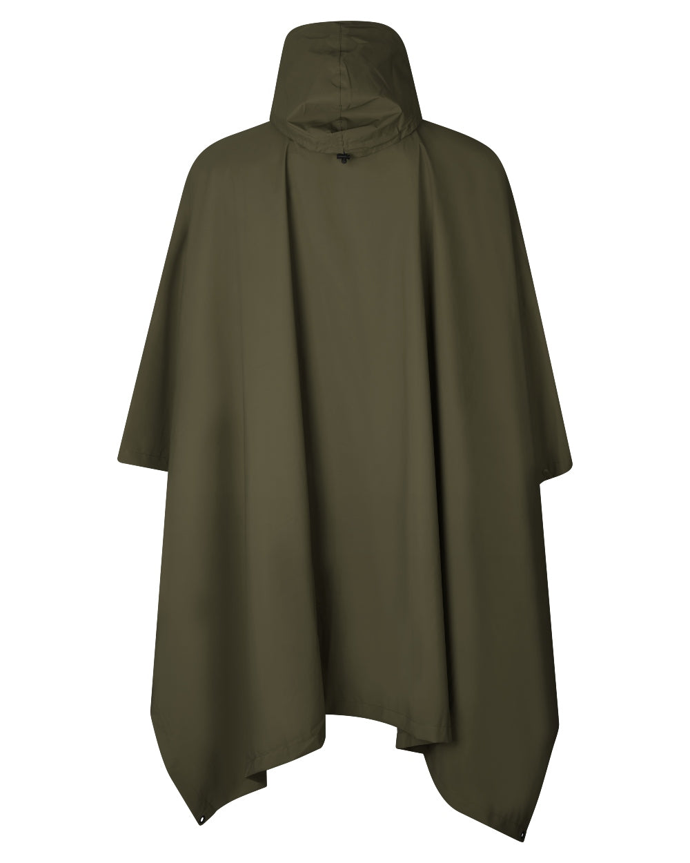 Pine Green coloured Seeland Taxus Waterproof Rain Poncho on white background #colour_pine-green