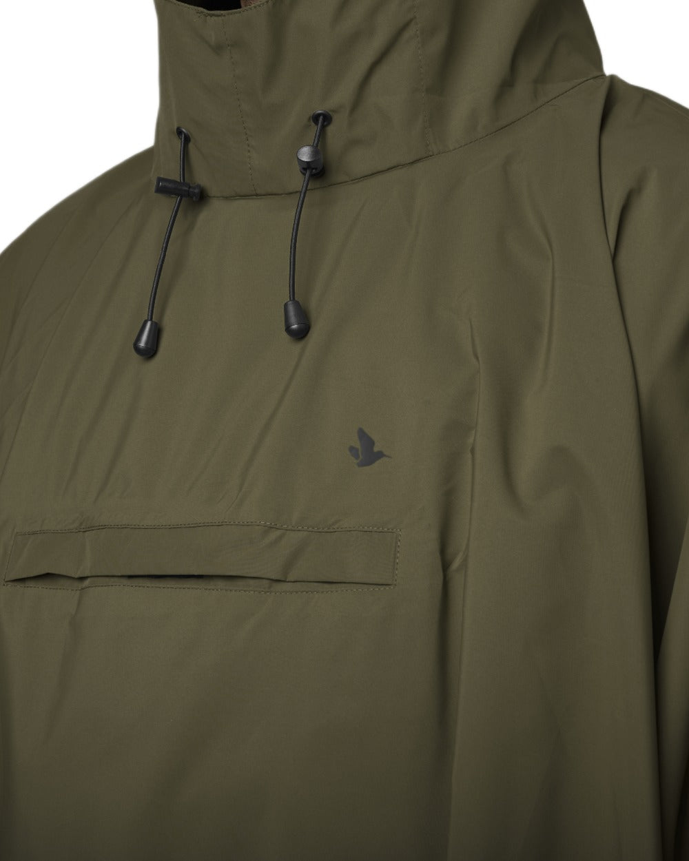 Pine Green coloured Seeland Taxus Waterproof Rain Poncho on white background #colour_pine-green