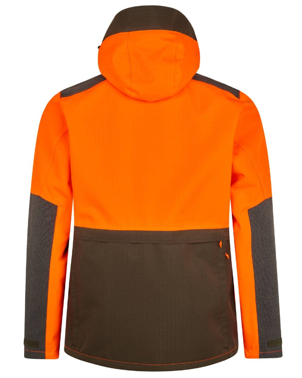 Pine Green Hi-Vis Orange Coloured Seeland Venture Rover Jacket on white background #colour_pine-green-hi-vis-orange