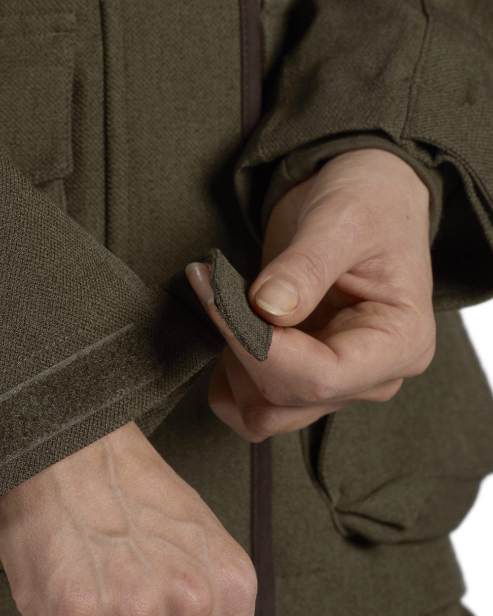 Shaded Olive coloured Seeland Woodcock Advanced Ladies Jacket on white background #colour_shaded-olive