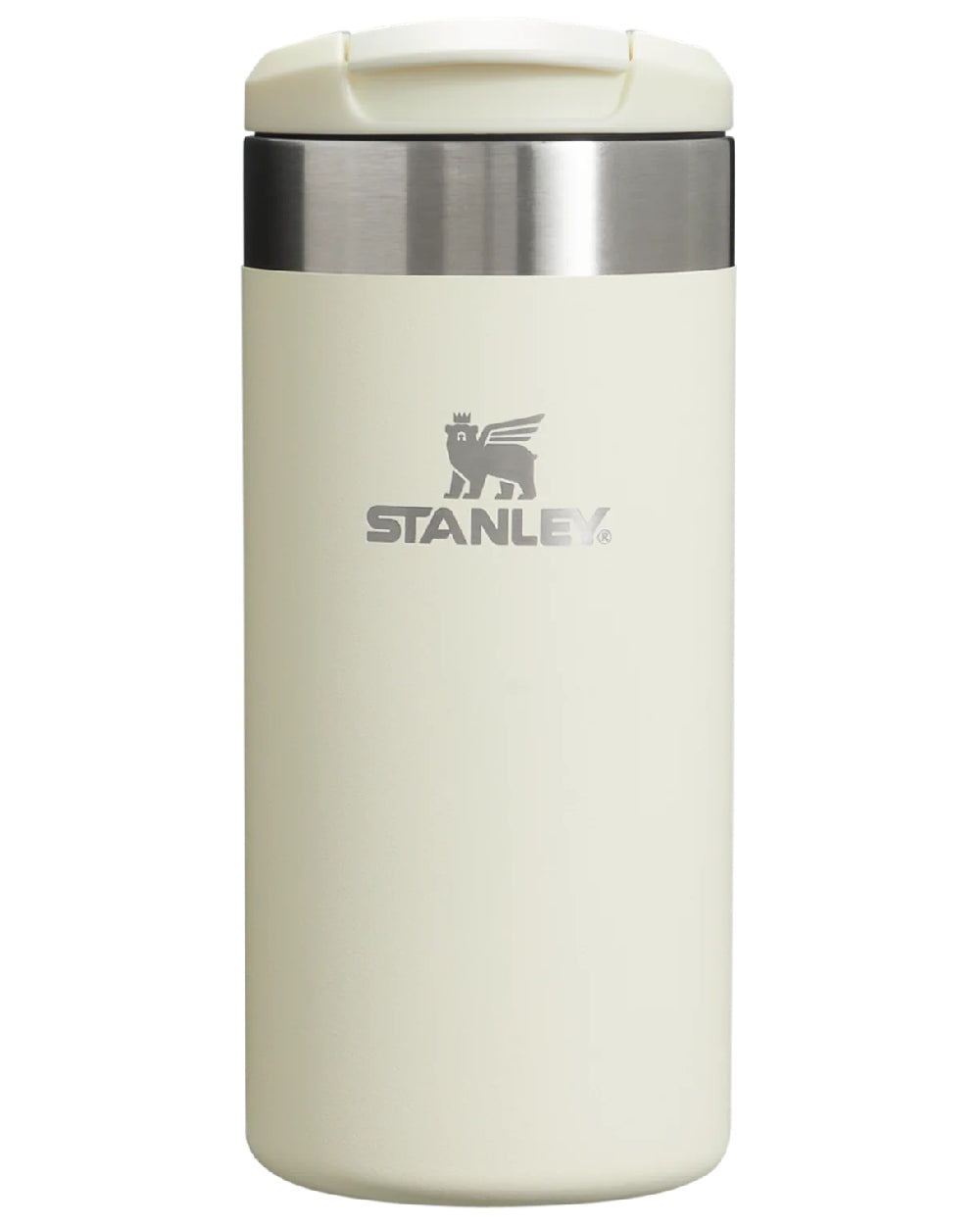Cream Gloss coloured Stanley AeroLight Transit Mug 0.35L on white background #colour_cream-gloss