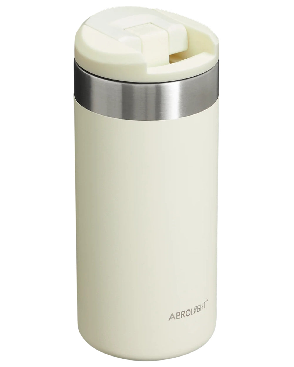 Cream Gloss coloured Stanley AeroLight Transit Mug 0.35L on white background #colour_cream-gloss