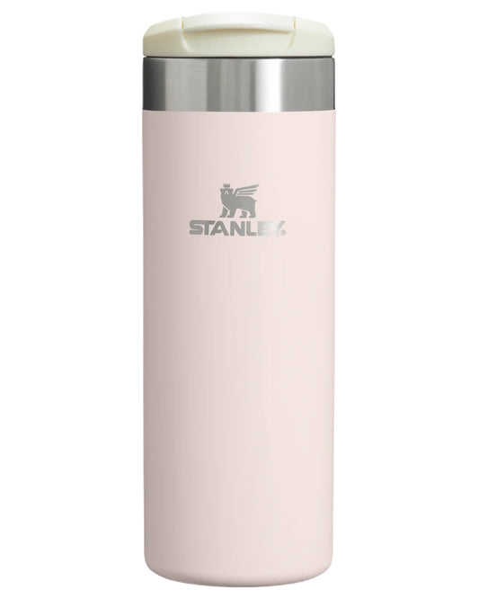 Rose Quartz coloured Stanley AeroLight Transit Mug 0.47L on white background #colour_rose-quartz