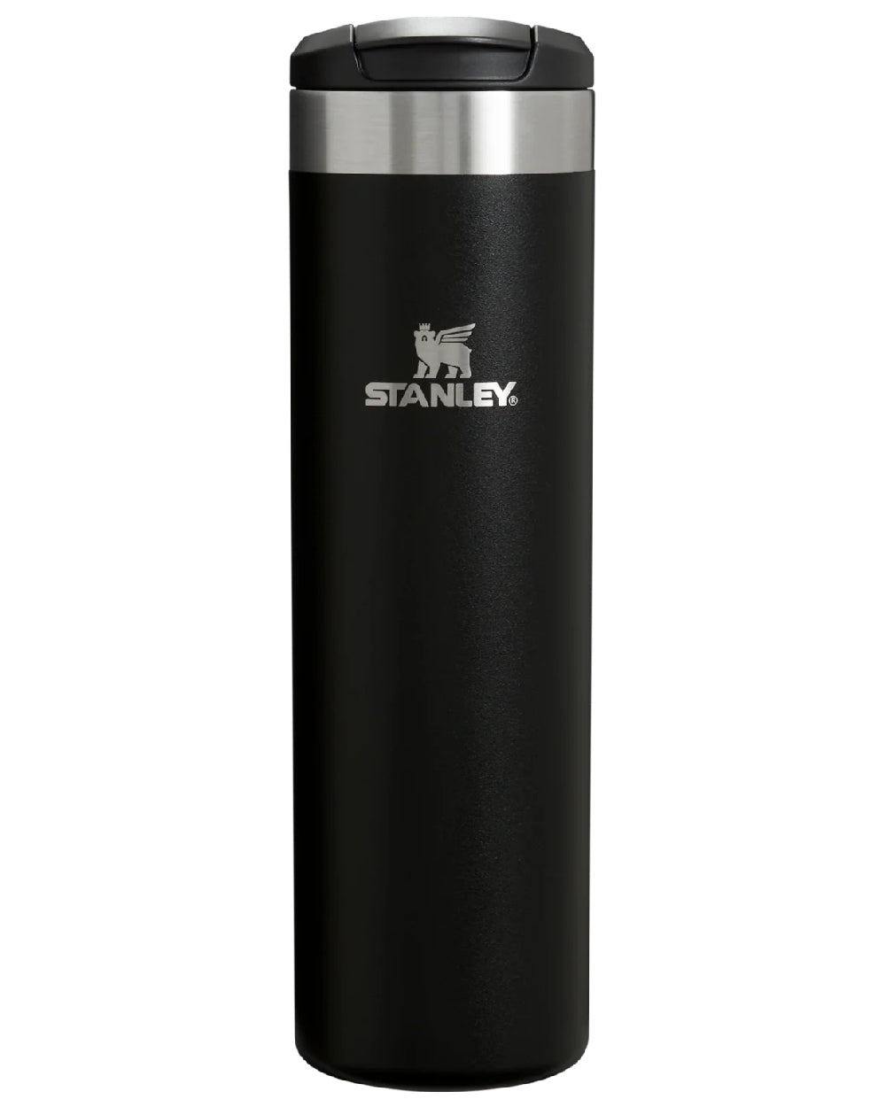 Black coloured Stanley AeroLight Transit Mug 0.6L on white background #colour_black